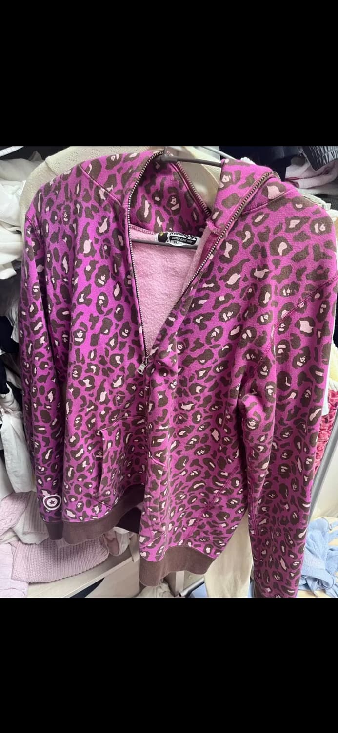 (유일매물) 베이프 레오파드 후드집업 호피 S 상품이미지4