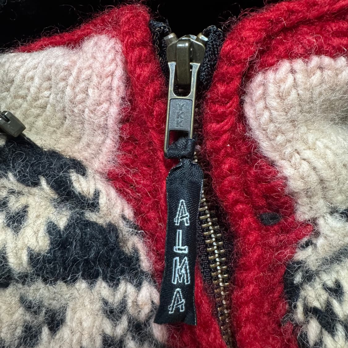 바배) 핸드메이드 울 후드 니트 집업 상품이미지2