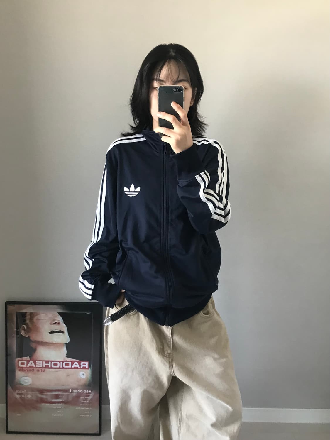 아다다스 구파이어버드 네이비 화이트 트랙탑 져지 상품이미지4