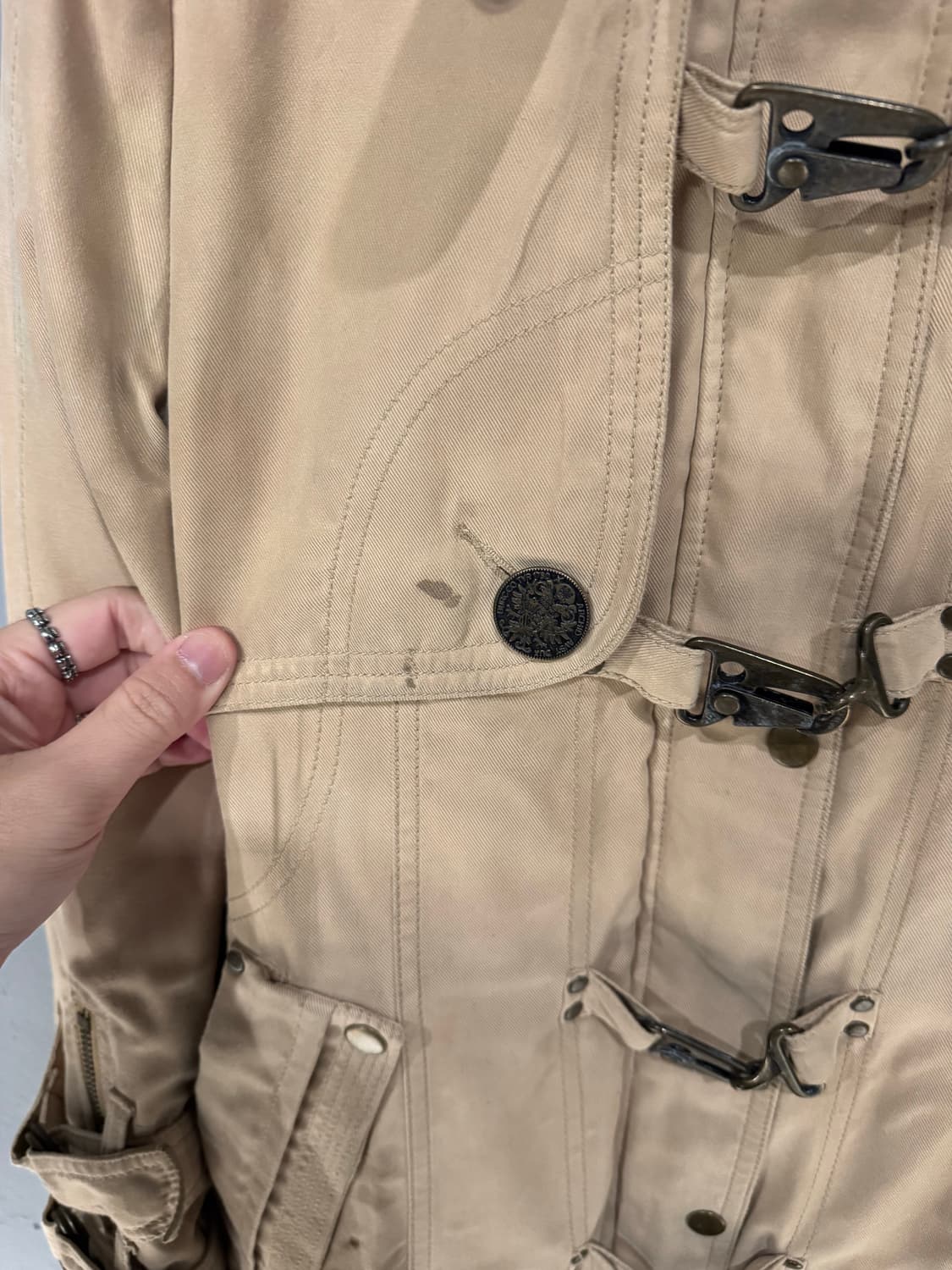 Swordfish 버클 벨티드 파이어맨 퍼 후드자켓 상품이미지8