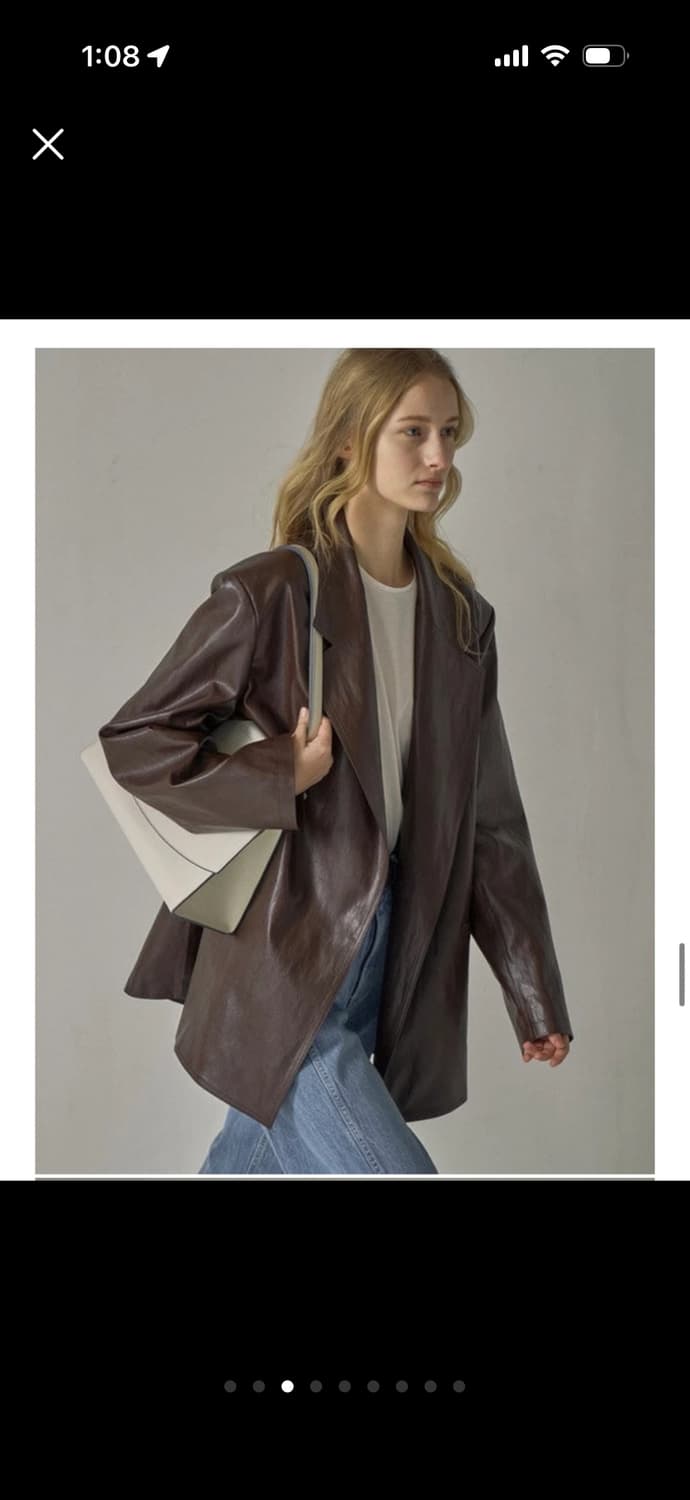 파사드패턴 레더 가죽자켓 상품이미지2