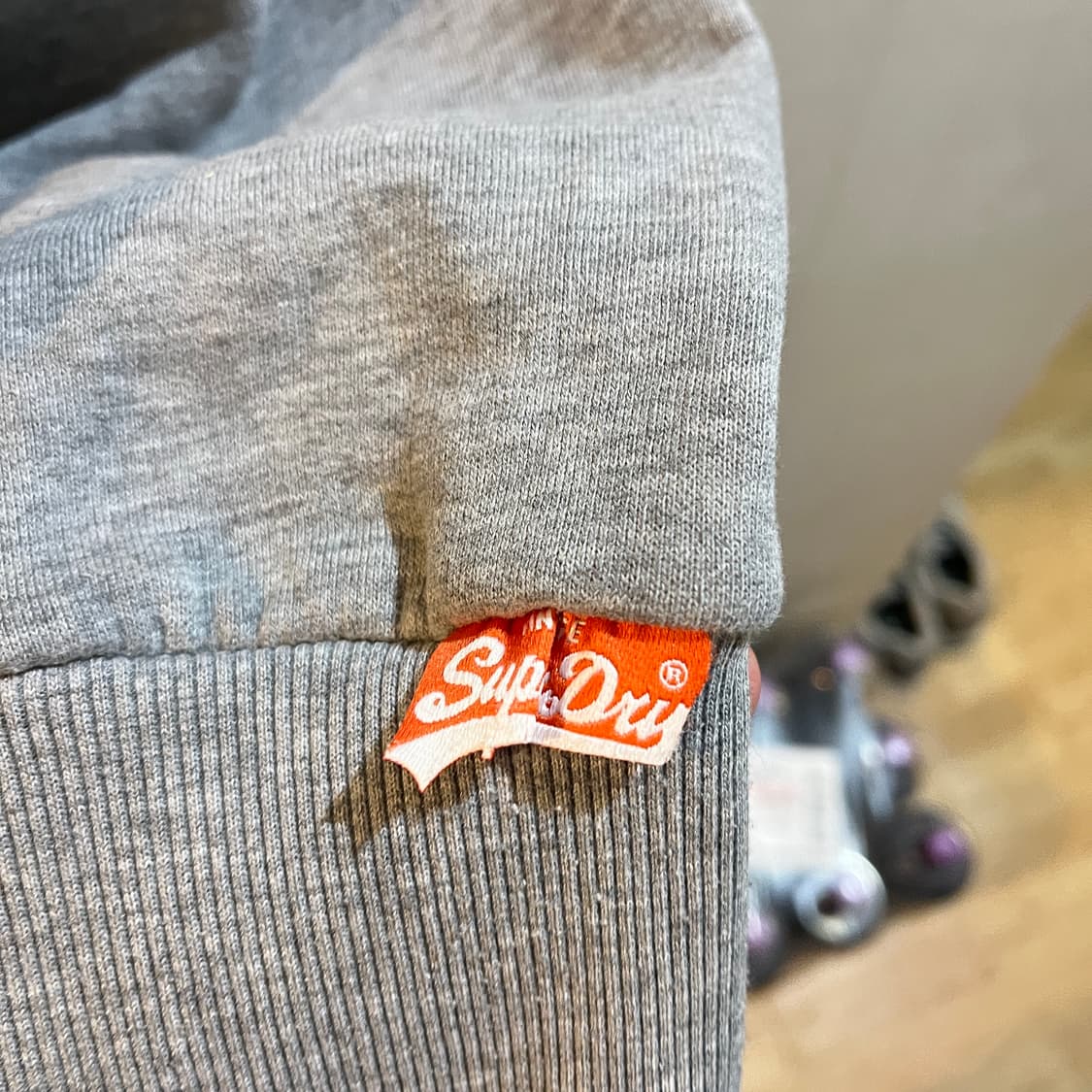 [L] 슈퍼드라이 오사카 한정판 그레이 후드집업 상품이미지3