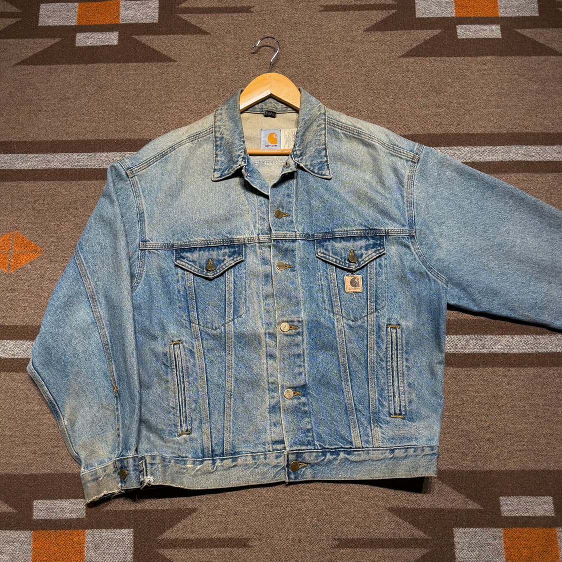 칼하트 90s J12DST 데님 트러커 자켓 M 100~105 상품이미지3