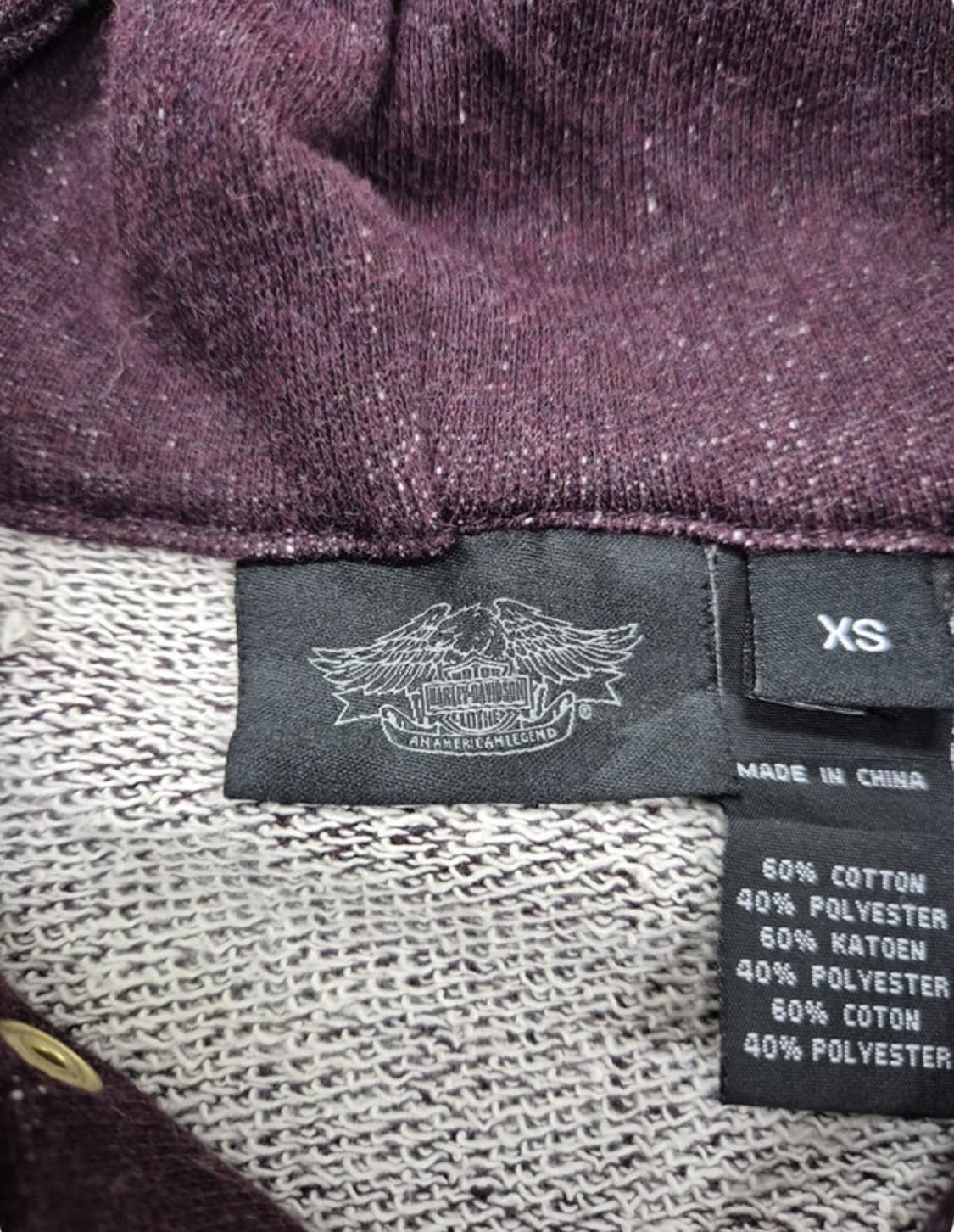 HARLEY DAVIDSON, HALF ZIP UP HOODIE (s) 상품이미지6