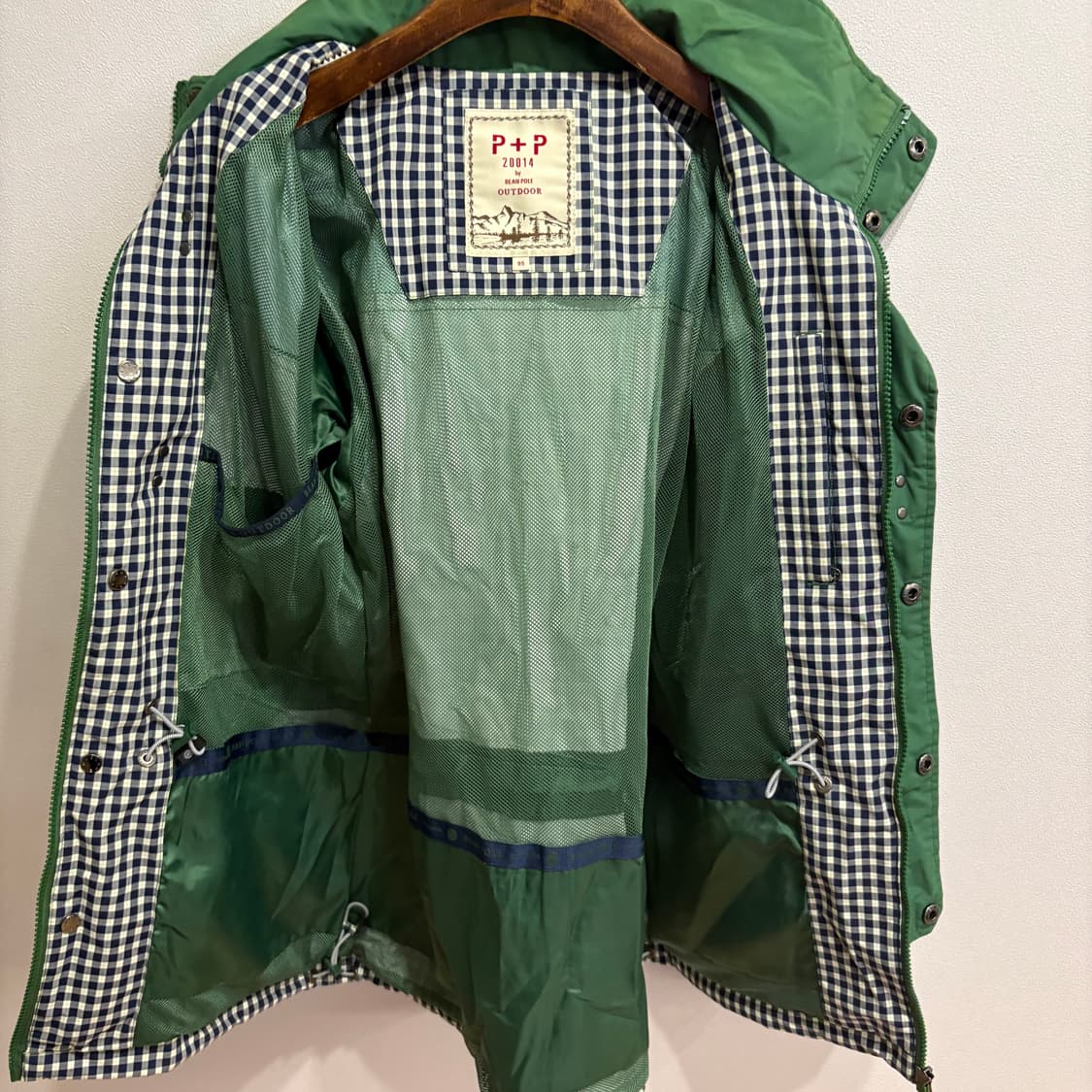 빈폴 아웃도어 체크 배색 후드 자켓 95 상품이미지7