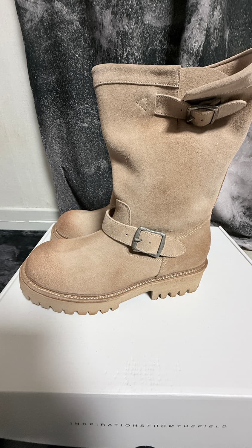 페더 코만도솔 스웨이드 엔지니어부츠 샌드 상품이미지3