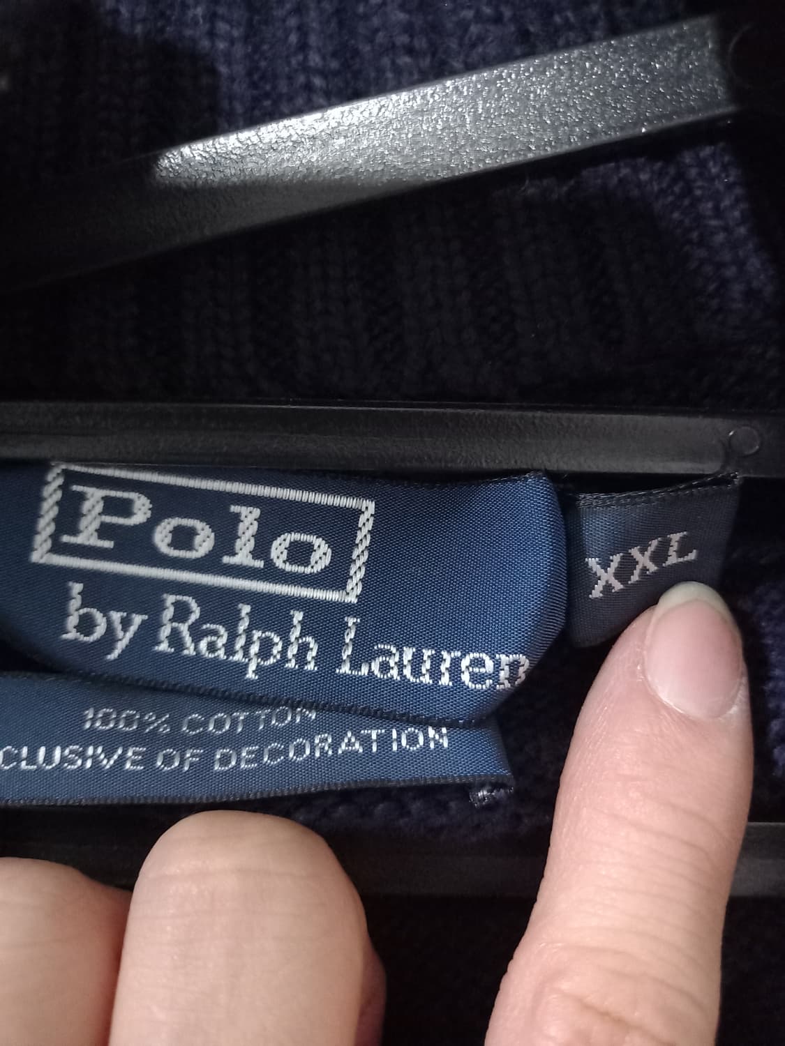 폴로 POLO  랄프로렌 네이비 니트 집업 110/XXL 상품이미지4