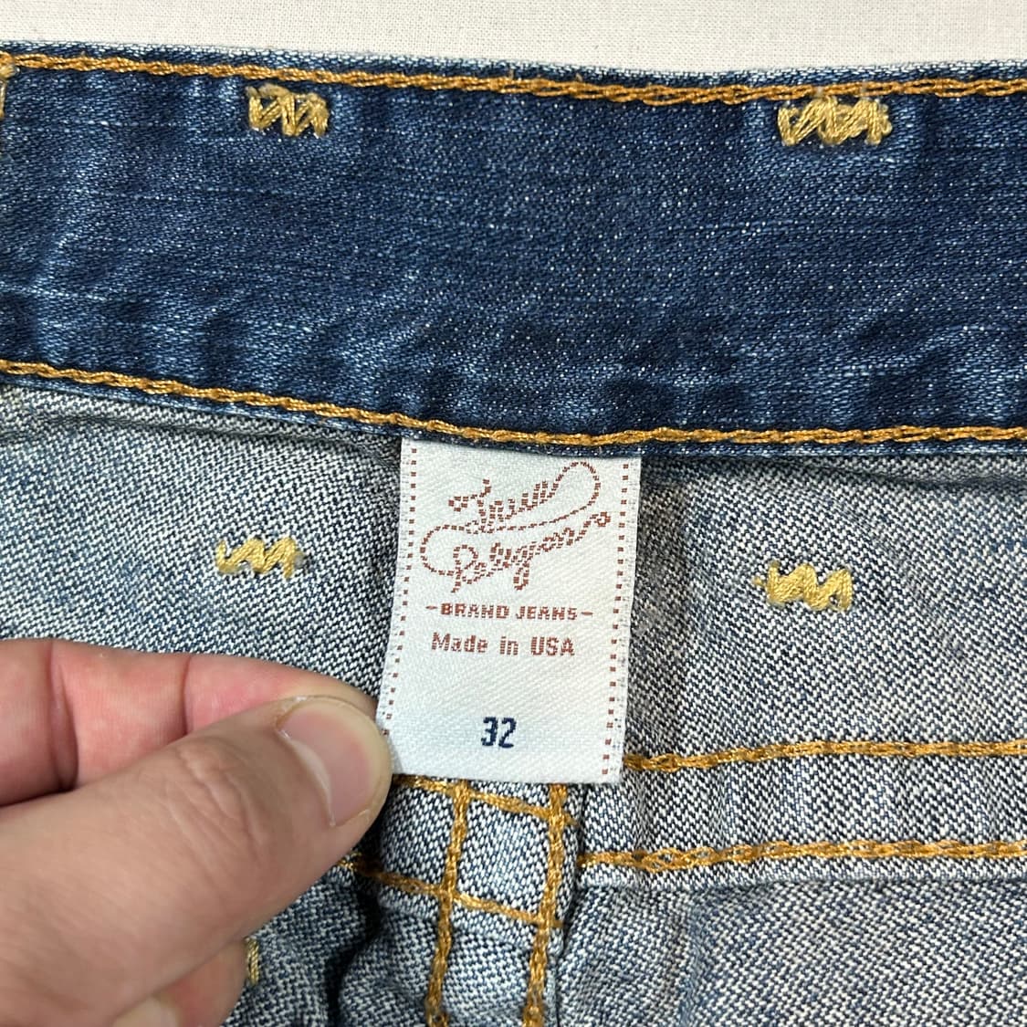 32inch) 트루릴리전 버튼플라이 스트레이트 데님 청바지 상품이미지10