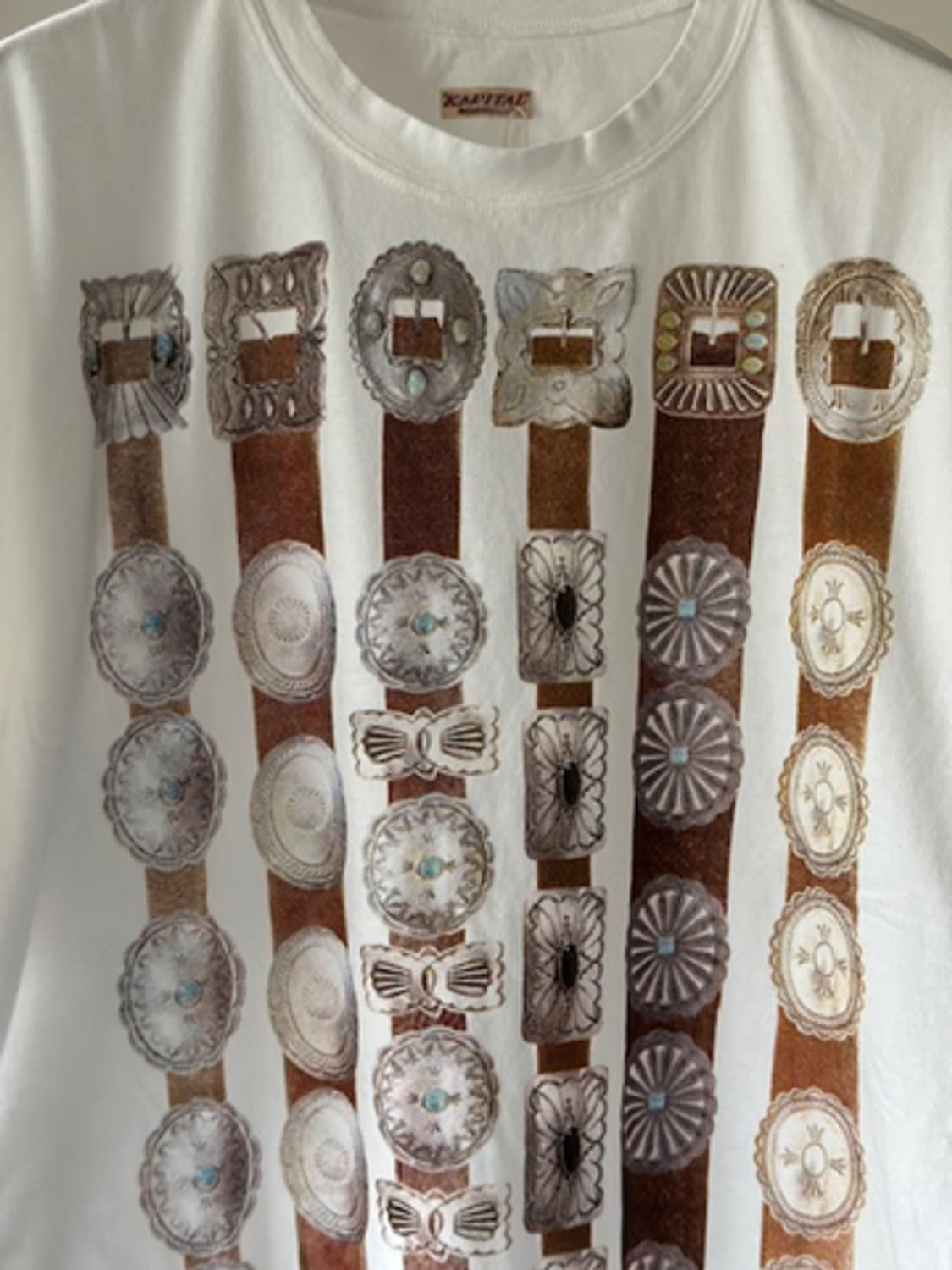 캐피탈 20 크루 티셔츠 화이트 XL EK-1610SCA 상품이미지5