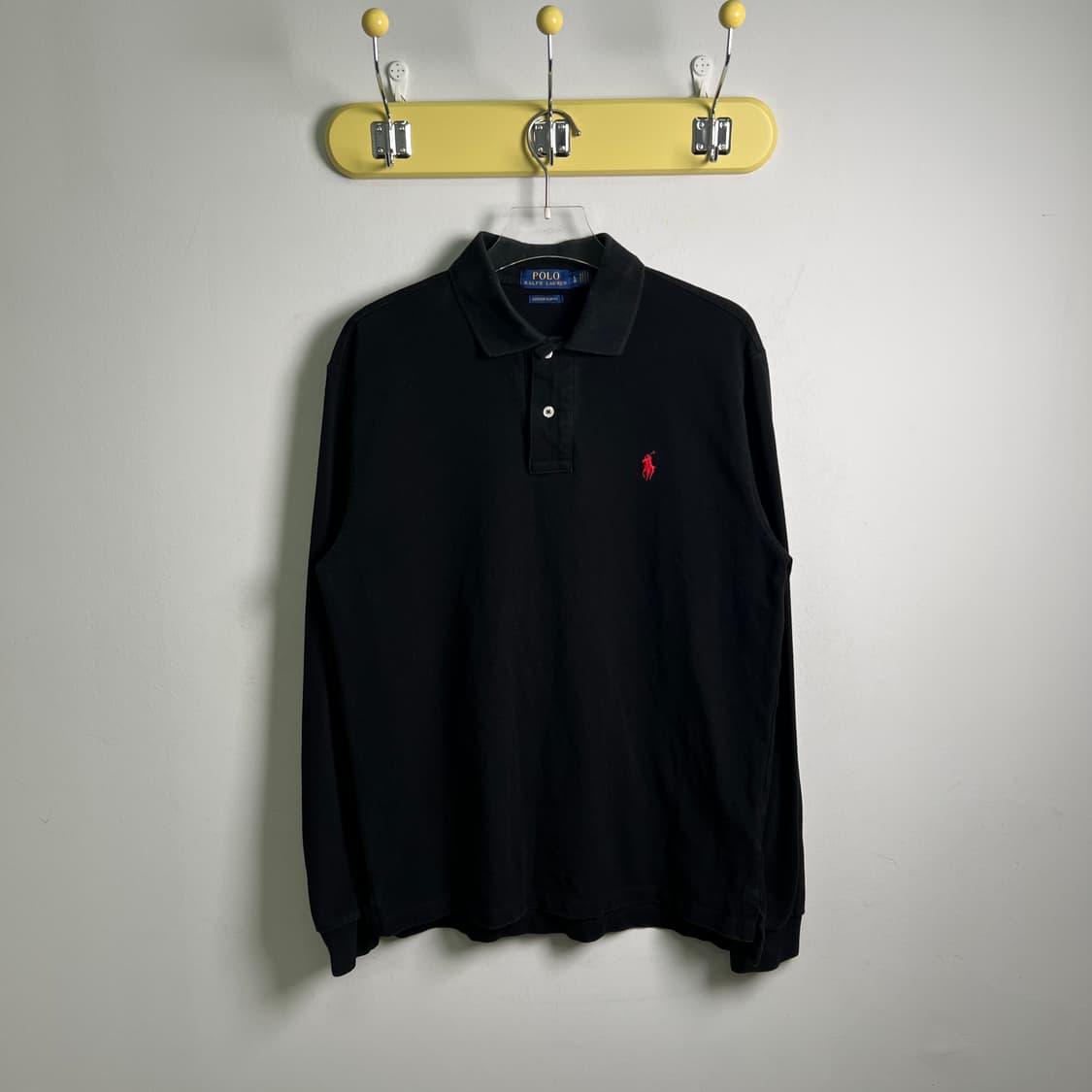 폴로 랄프로렌 블랙 긴팔 카라티 L 상품이미지1