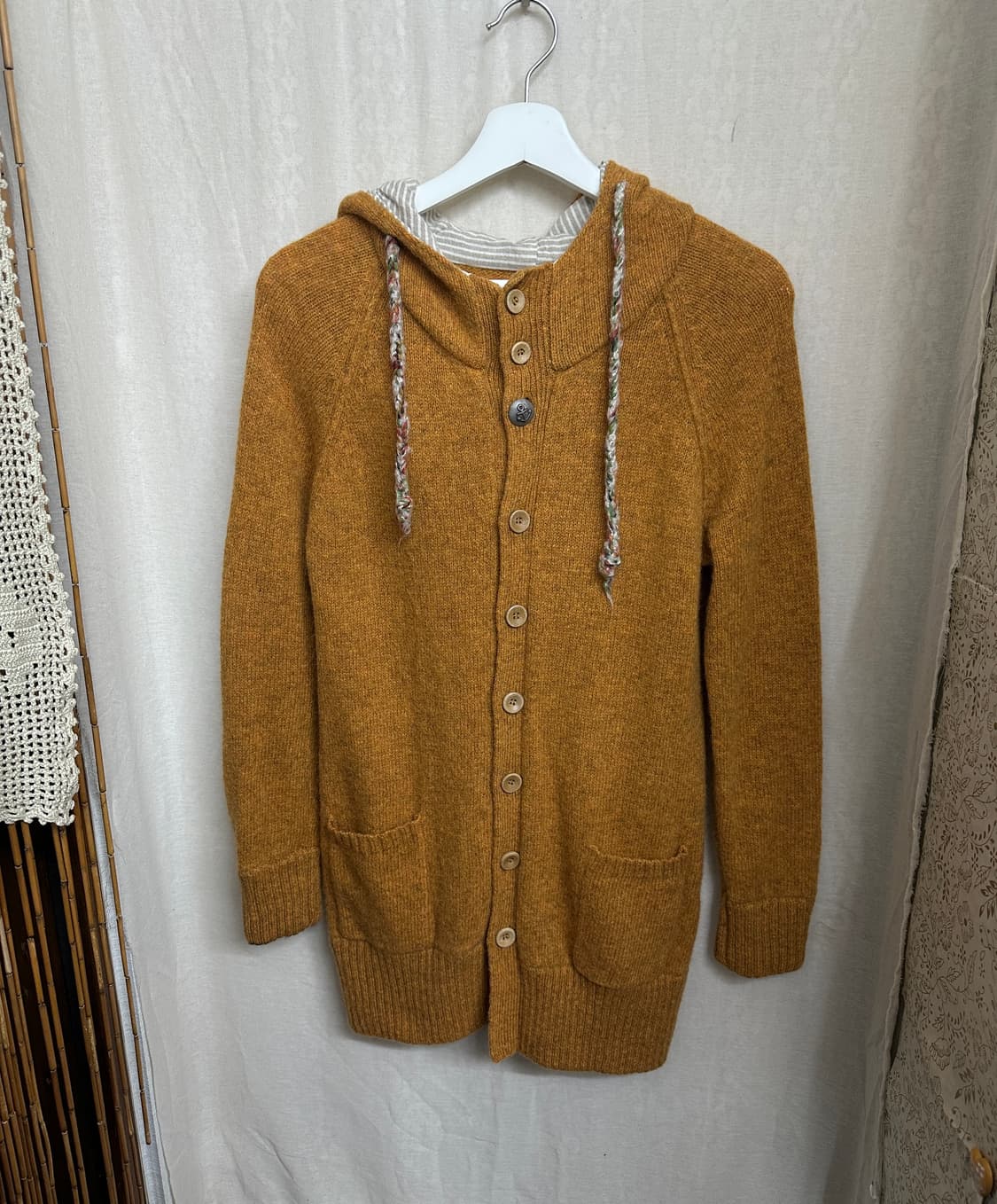 cube sugar 니트 후드집업 상품이미지1