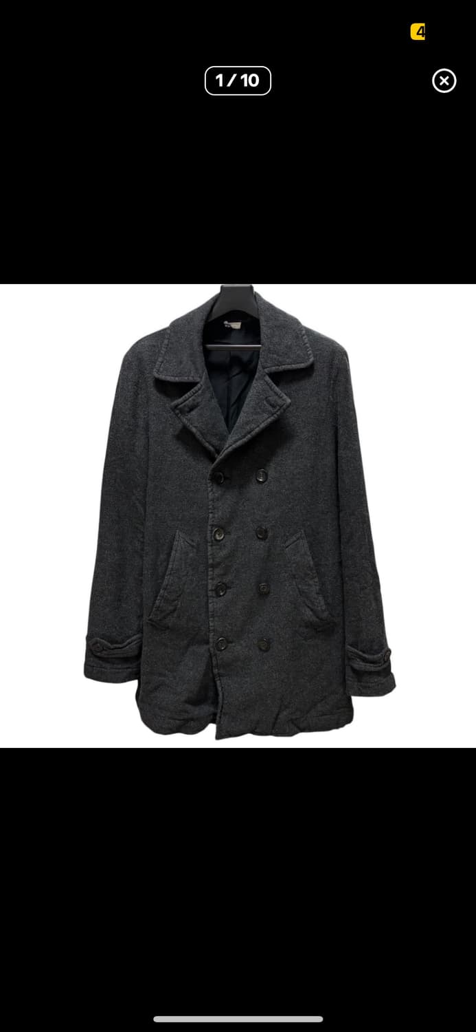 꼼데가르송 옴므 듀스 15aw 축융 울 피코트 상품이미지1