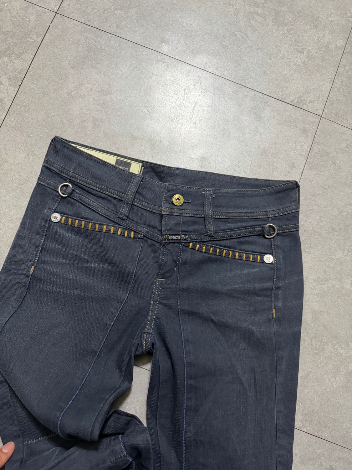 90s 프렌치 올드스쿨  마리떼프랑소와저버 빈티지  데님 팬츠  27인치 상품이미지10