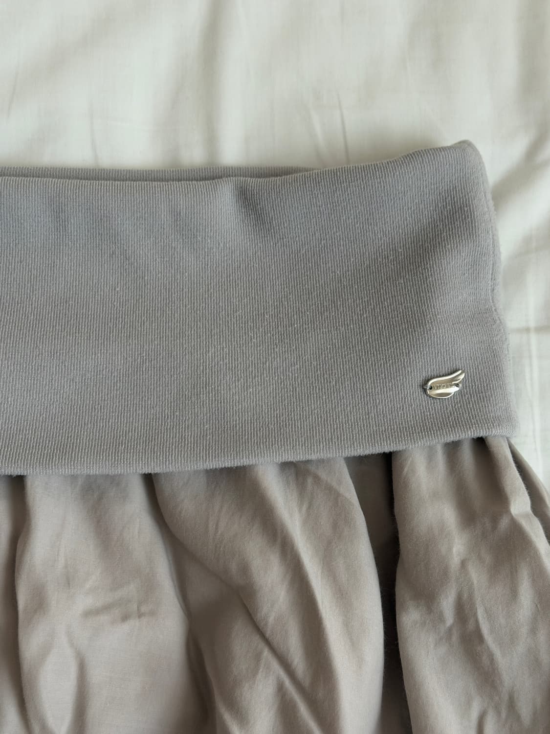 DOUBLE SHIRRING SKIRT GREY 상품이미지4