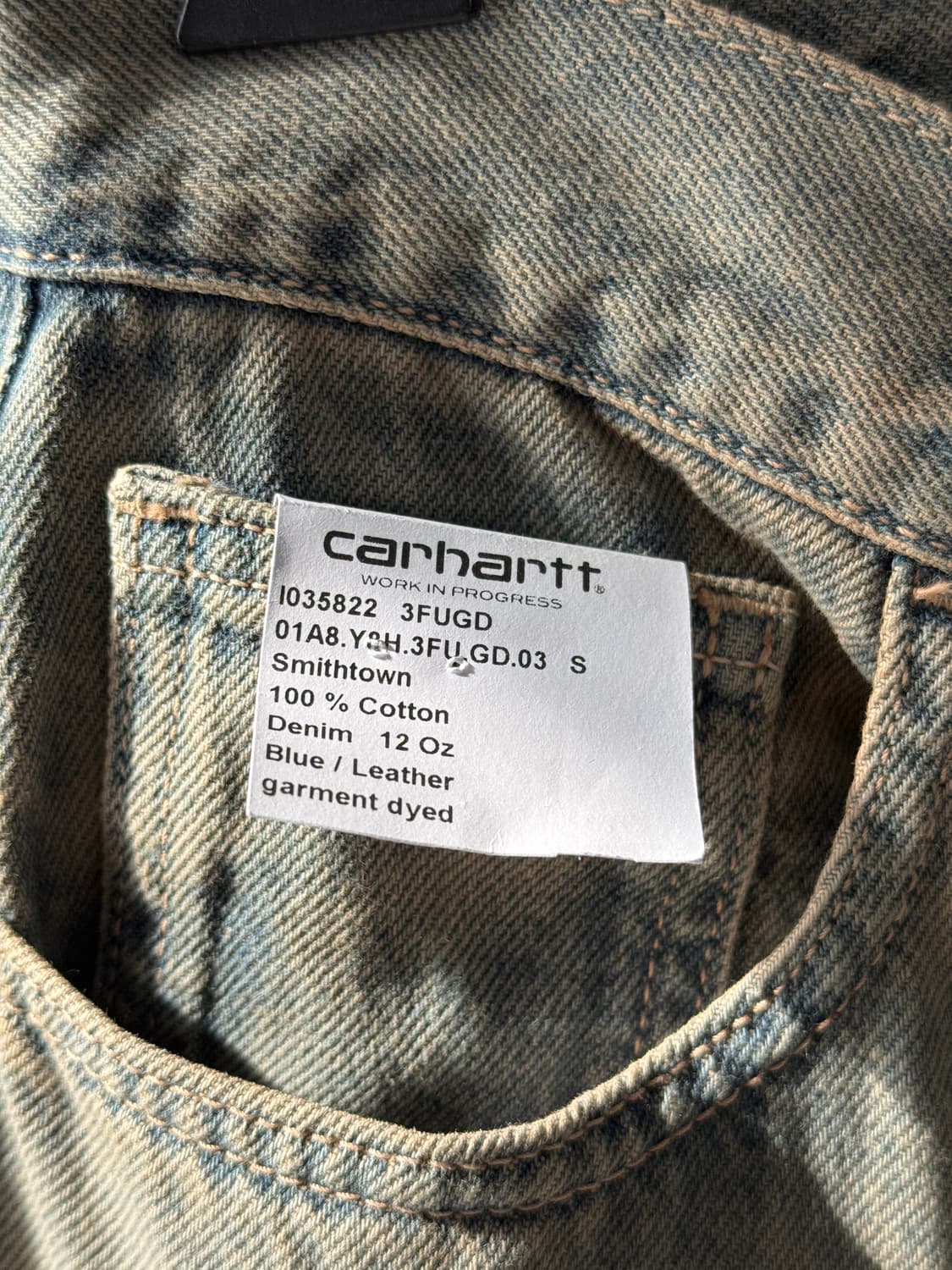 칼하트 W 브랜든 팬츠 스미스타운 블루/레더 가먼트 다이드  / 사이즈  상품이미지5