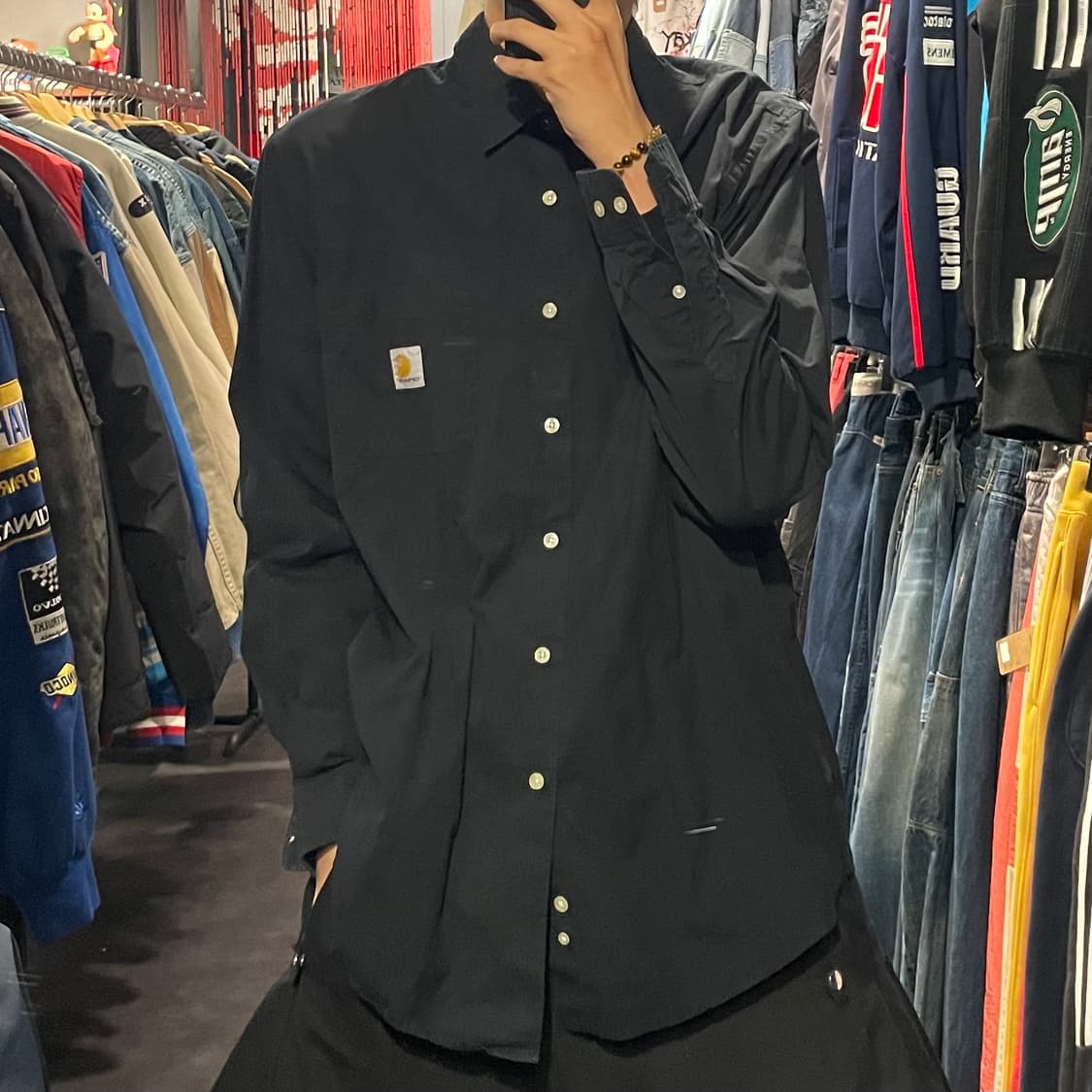 [IM] carhartt 칼하트 블랙 긴팔셔츠 상품이미지1