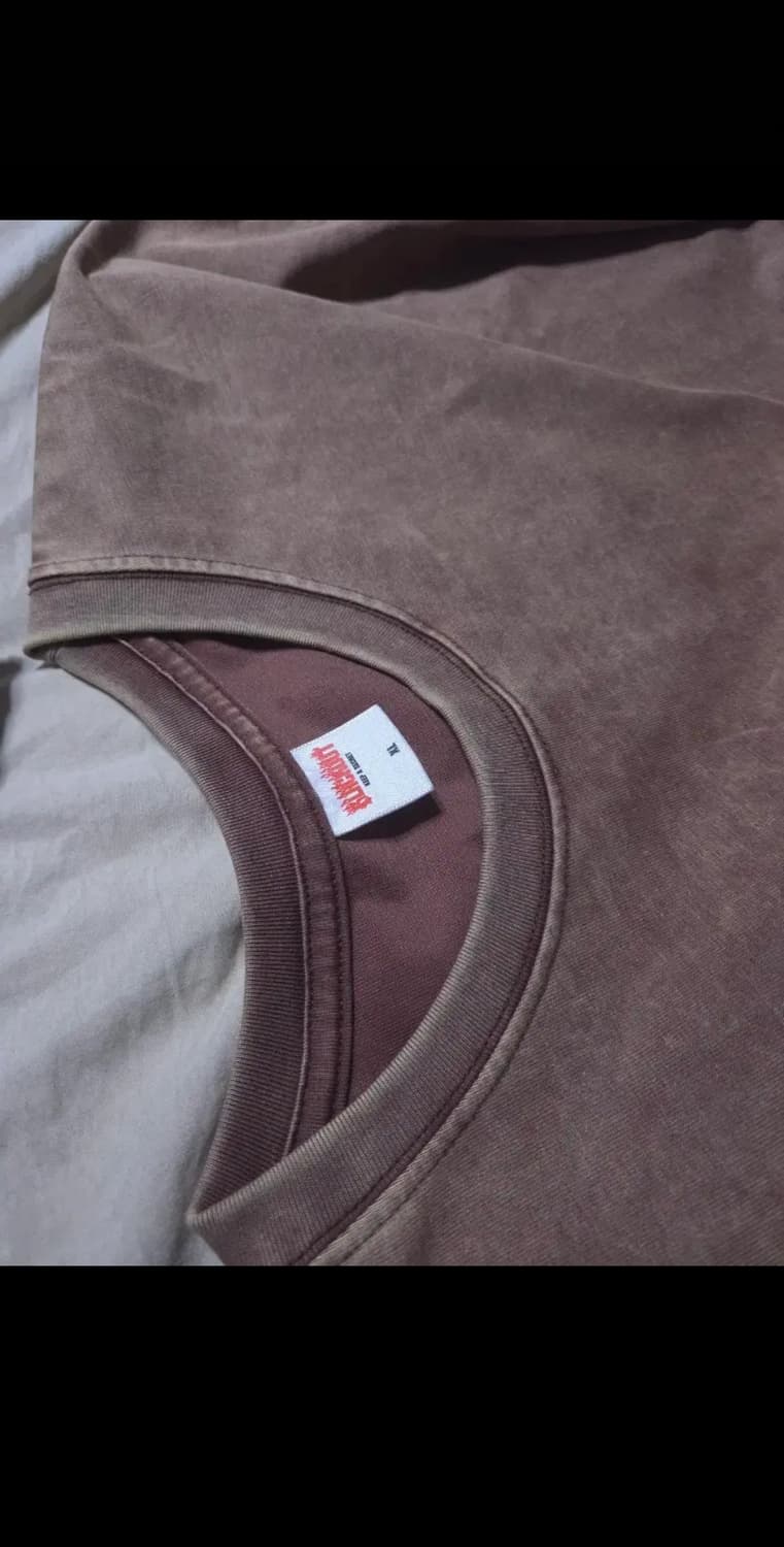 (xl) 블랙아웃 블리치 티셔츠 브라운 상품이미지3