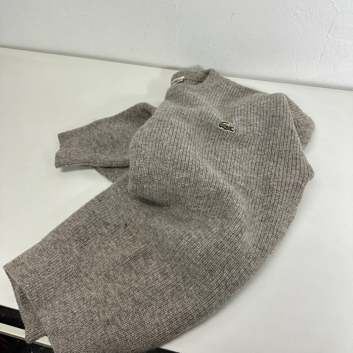 100 라코스테 그레이 울 니트 상품이미지2