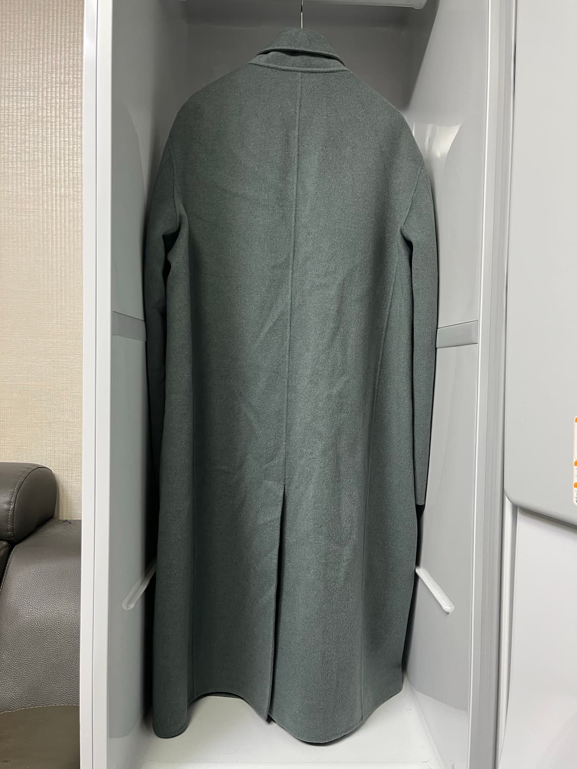 타임옴므 민트 캐시미어 핸드메이드 더블 코트 110사이즈 상품이미지2