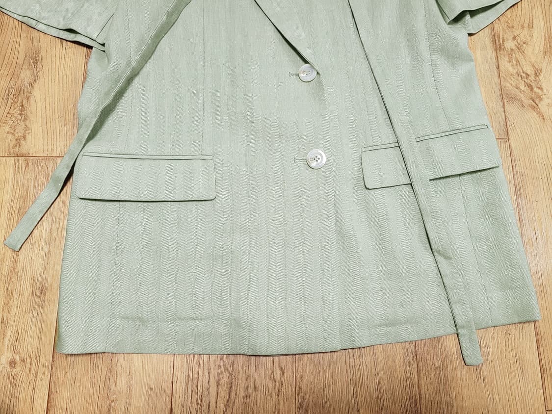 아바몰리(AVAMOLLI) 린넨 헤링본 투버튼 자켓 55-66 상품이미지8