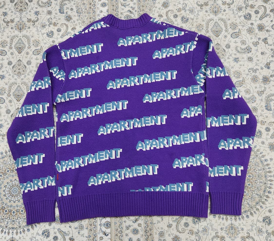 APARTMENT 퍼플 패턴 니트 M 상품이미지3