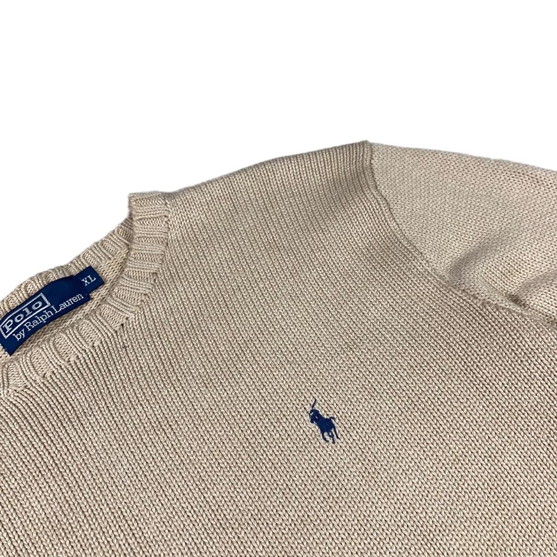 90's 폴로 랄프로렌 베이지 코튼 니트 상품이미지4