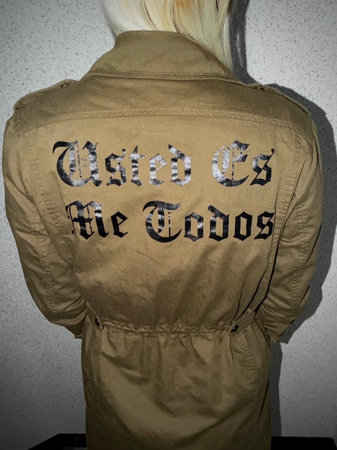 Egoist 레테링 카키 야상 상품이미지2