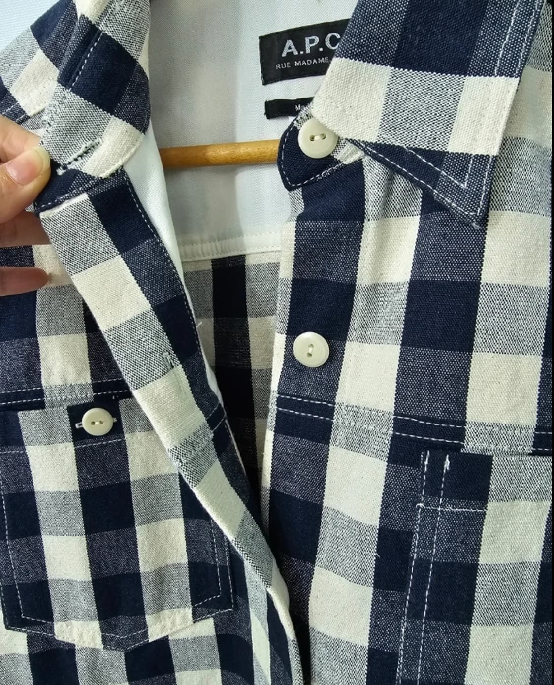 A.P.C. 아페쎄 깅엄 체크 lsla 셔츠 자켓 ~55 상품이미지5