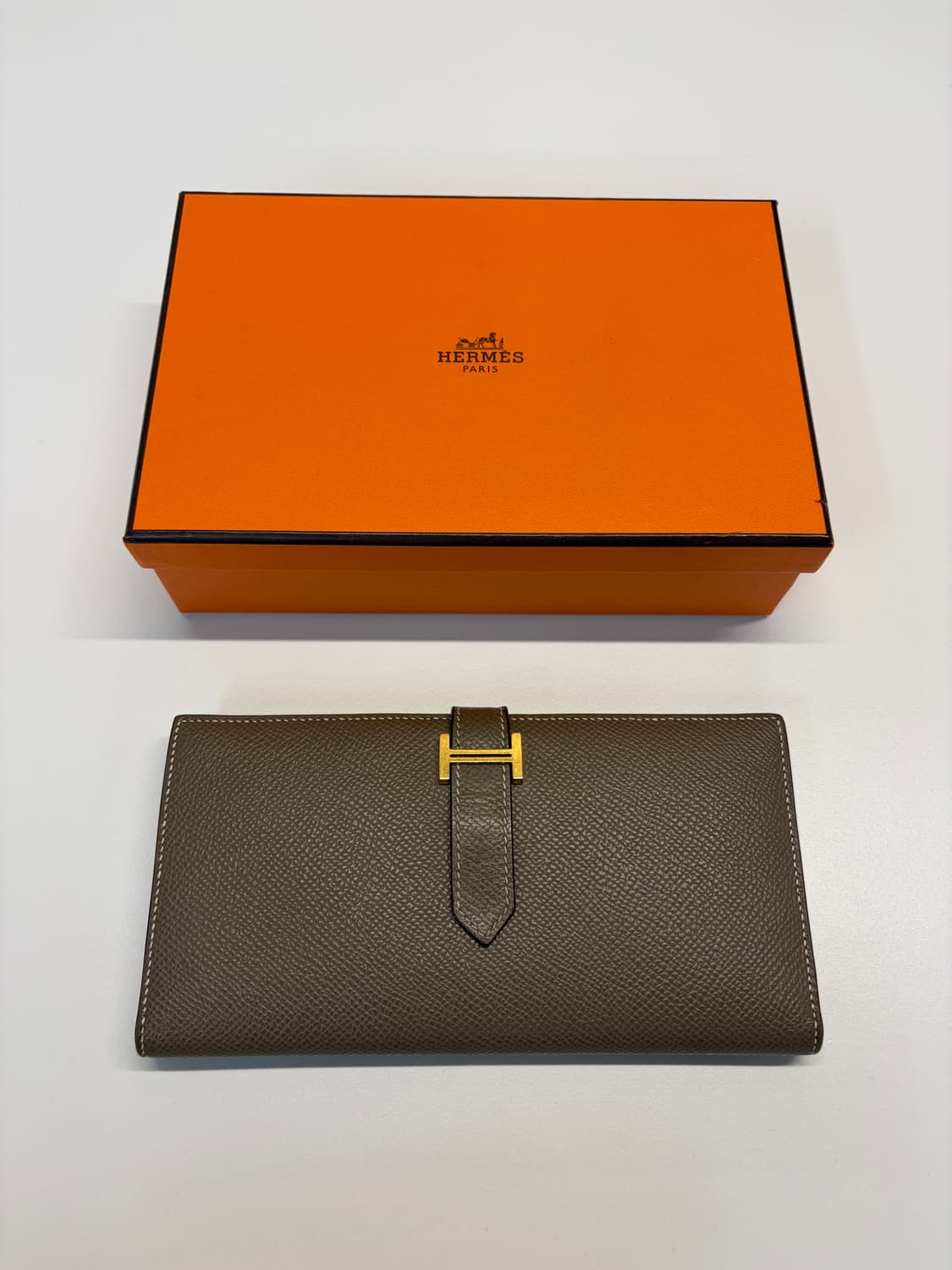 에르메스 베안 장지갑 에토프 금장 U각인 상품이미지1