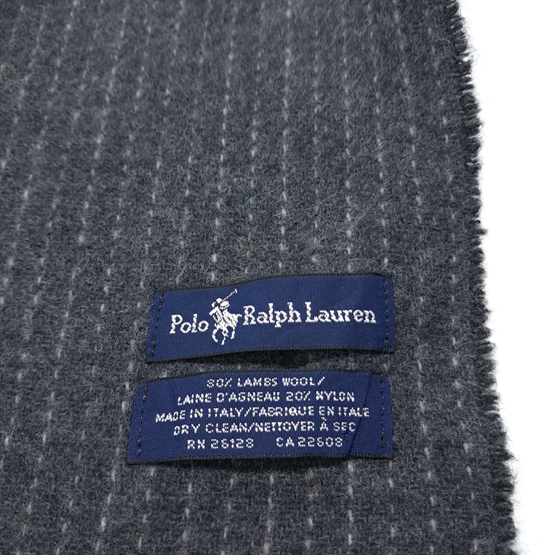 MX384 폴로 랄프로렌 램스울 혼방 양면 핀스트라이프 & 솔리드 머플 상품이미지6