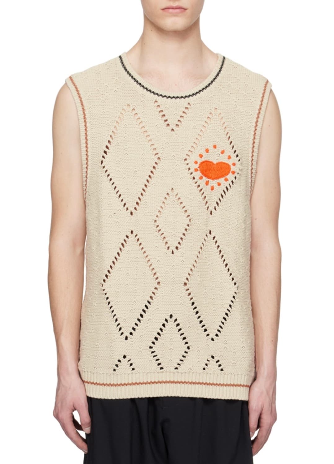 A PERSONAL NOTE 73 베이지 아가일 베스트 상품이미지1