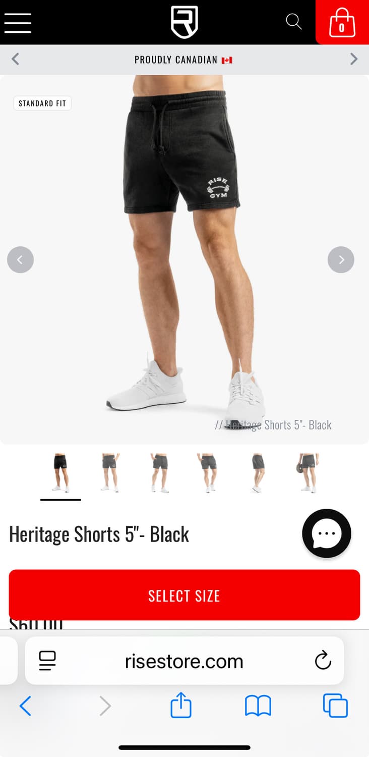 Rise 헤리티지 5인치 쇼츠 S 상품이미지1