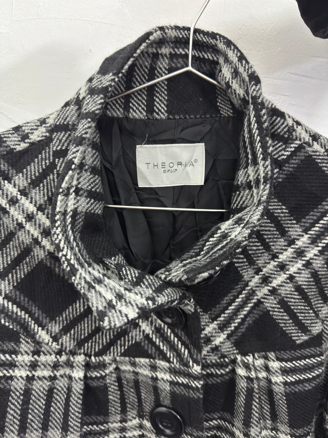 theoria check button coat 상품이미지3