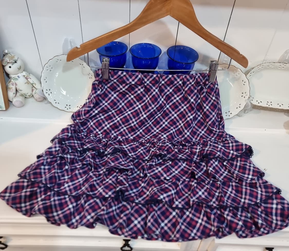 체크 프릴 스커트 상품이미지4