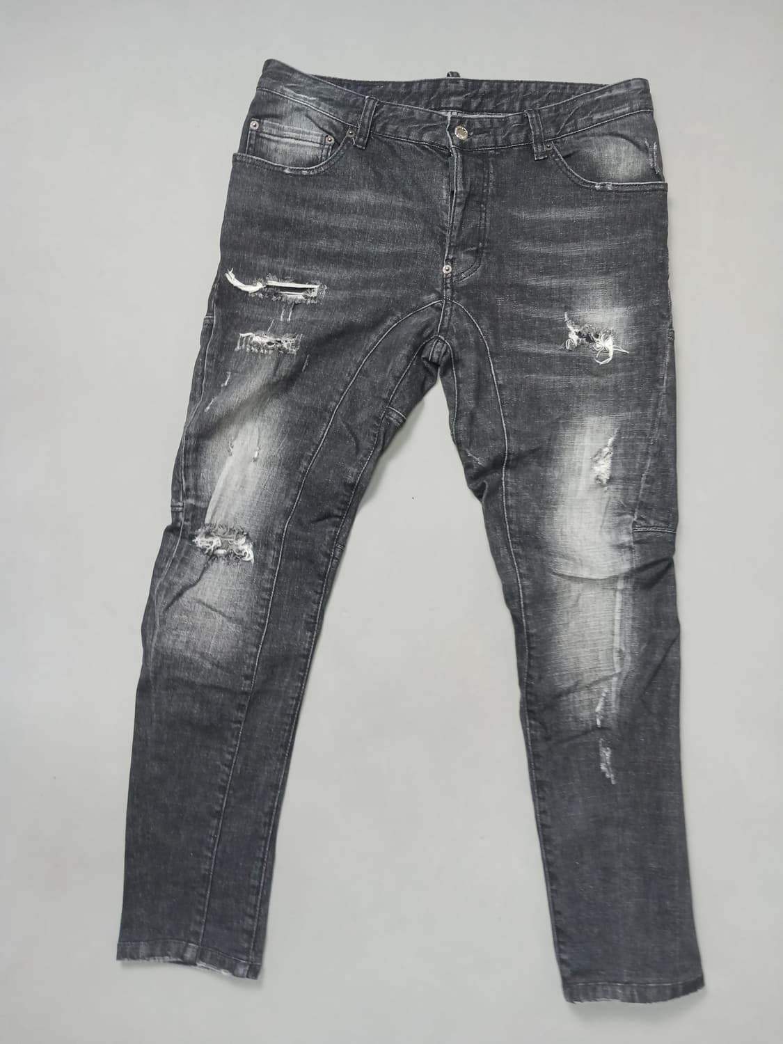 [34] 디스퀘어드2 디스 블랙 타이디바이커진 청바지 상품이미지1