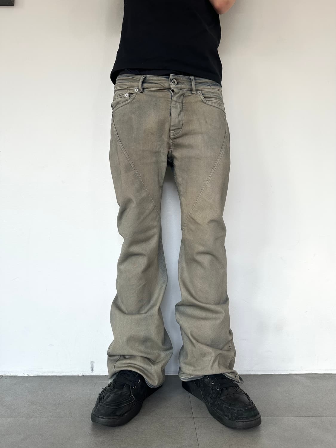 릭오웬스 바이어스 부츠컷 플레어 팬츠 상품이미지1