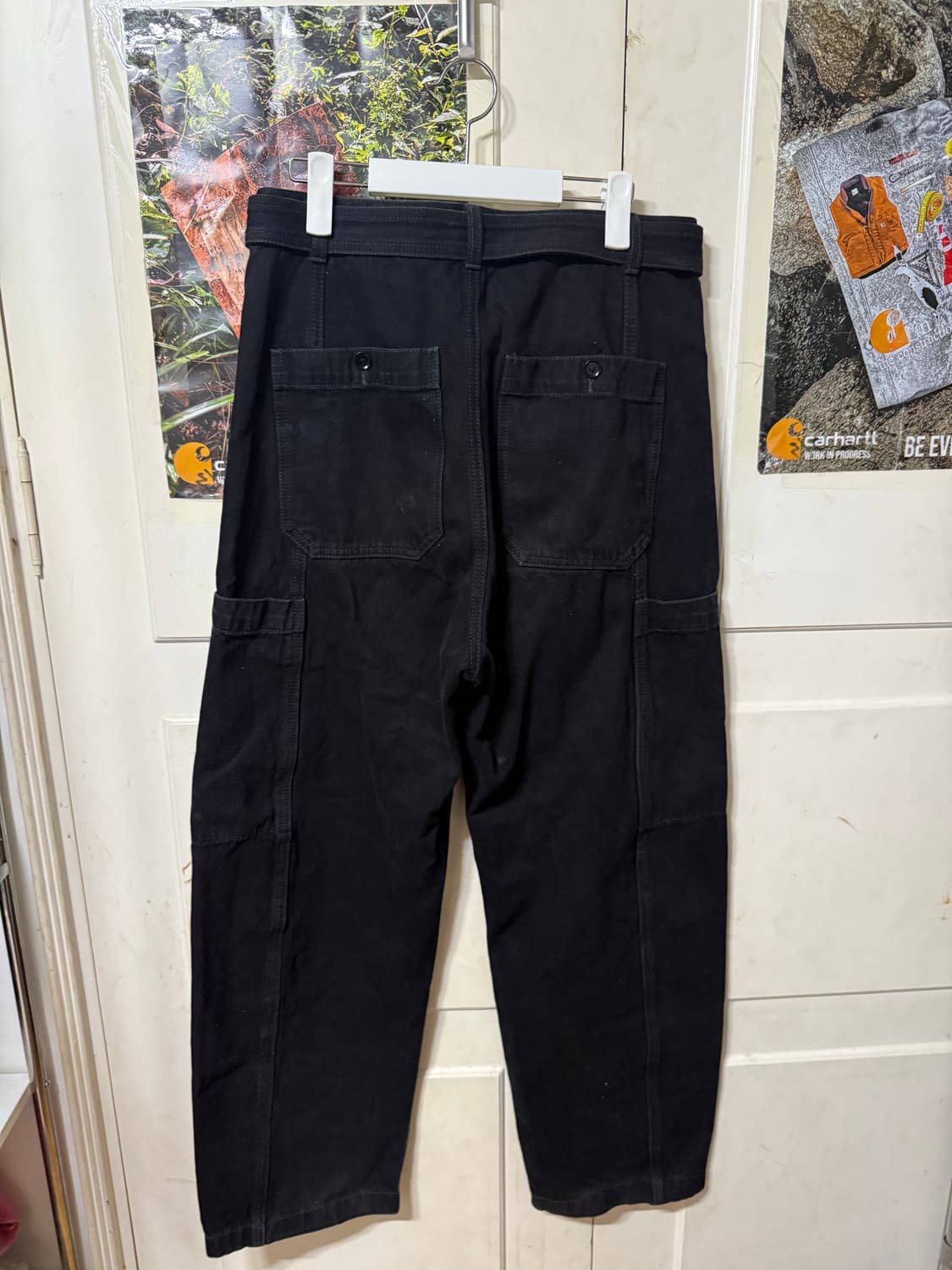 인사일런스 벨티드 벌룬 데님 팬츠 BLACK 상품이미지3