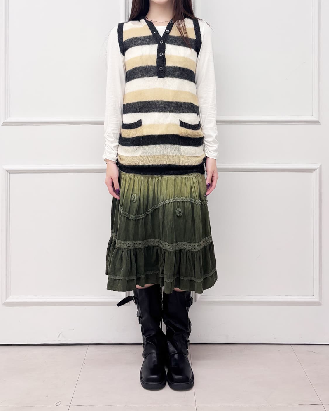 michel klein 빈티지 스트라이프 후디 베스트 상품이미지5