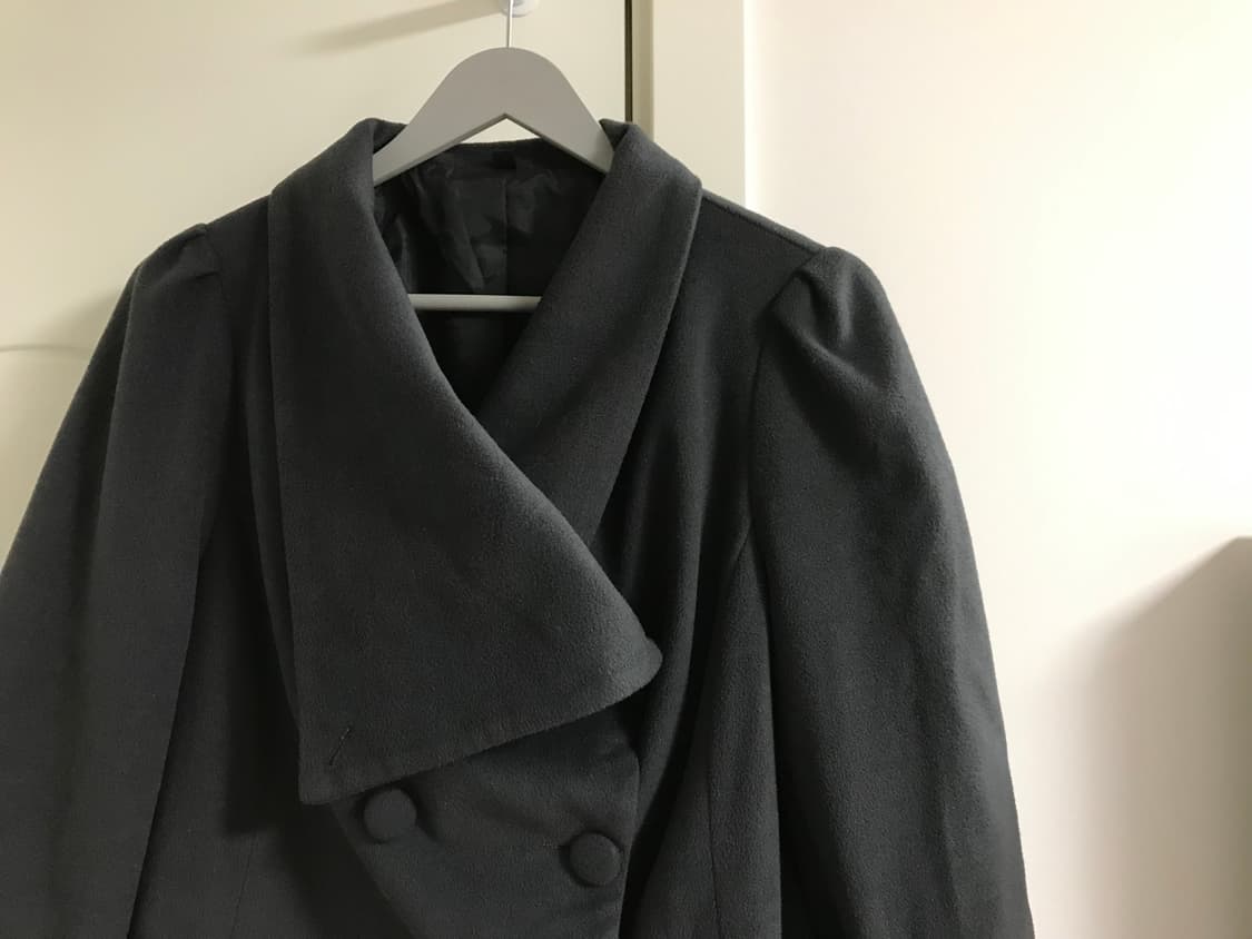 빈티지 더블 버튼 하이넥 코트 상품이미지3