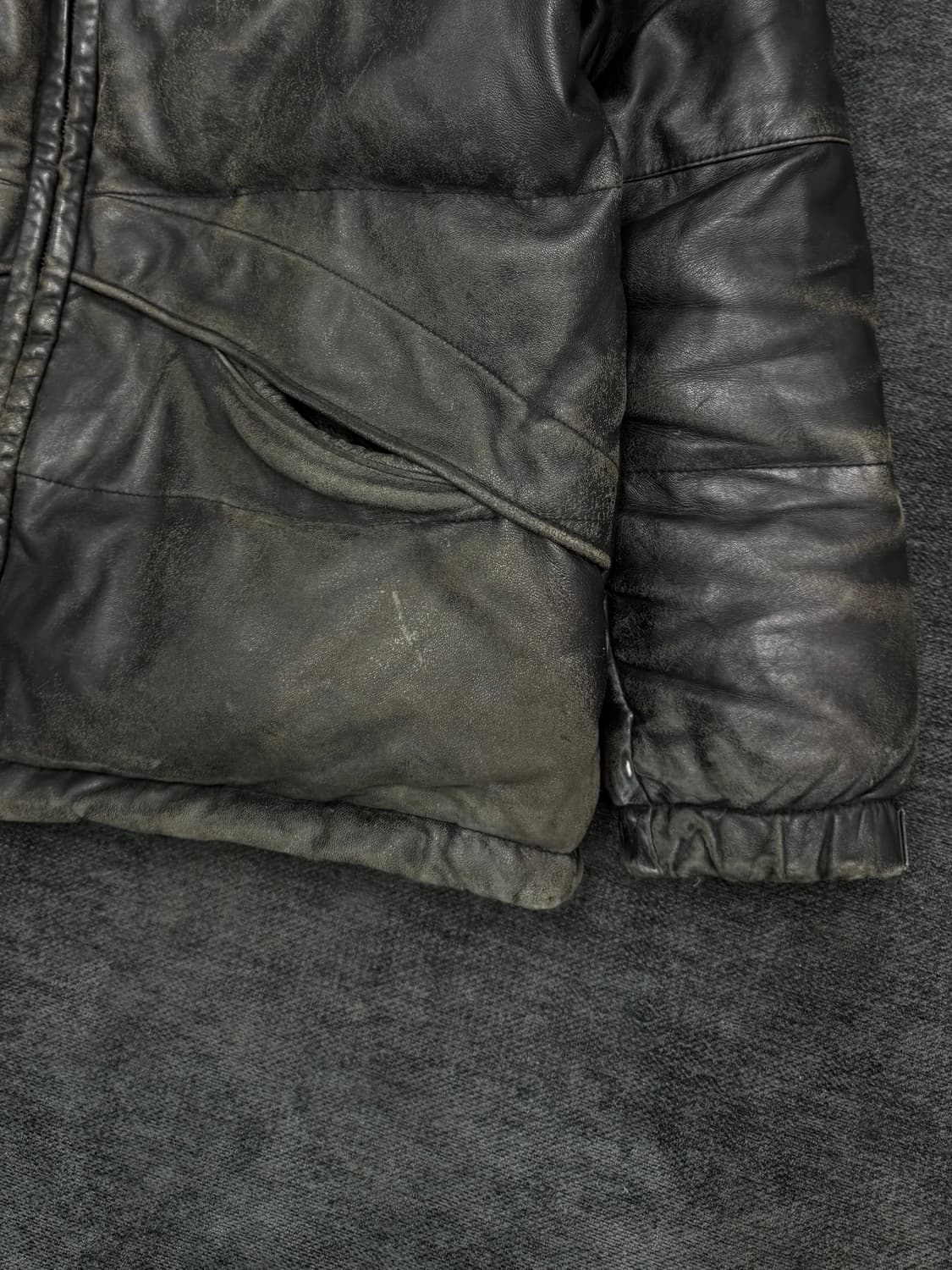 united arrow 레더 다운 푸퍼 상품이미지5