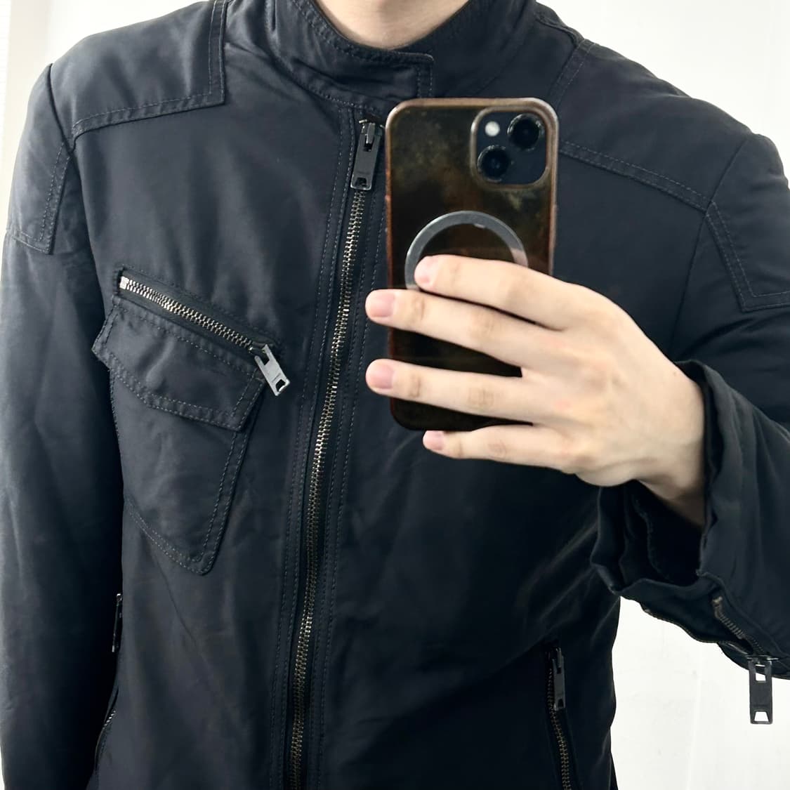 DKNY 나일론 바이커 자켓 상품이미지3