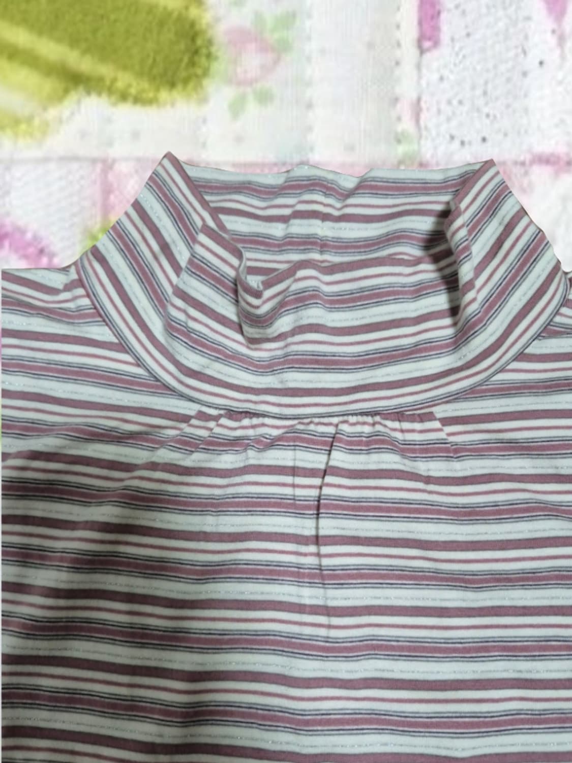 빈티지 모리걸 줄무늬 스트라이프 은사 목폴라 긴팔 티셔츠 두쫀쿠 상품이미지3