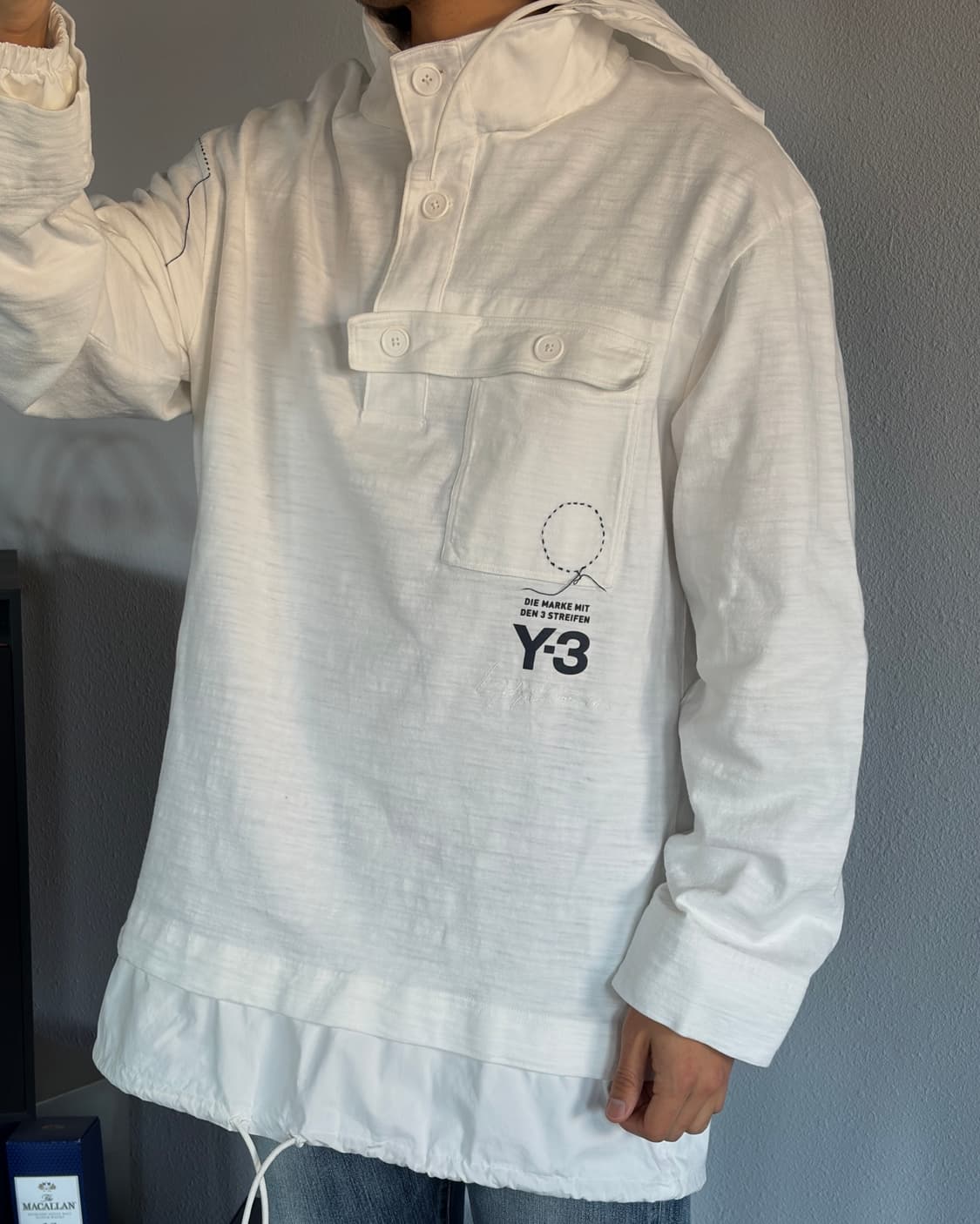 [L]요지 야마모토 Y-3 사시코 레이어드 후디 자켓 상품이미지1