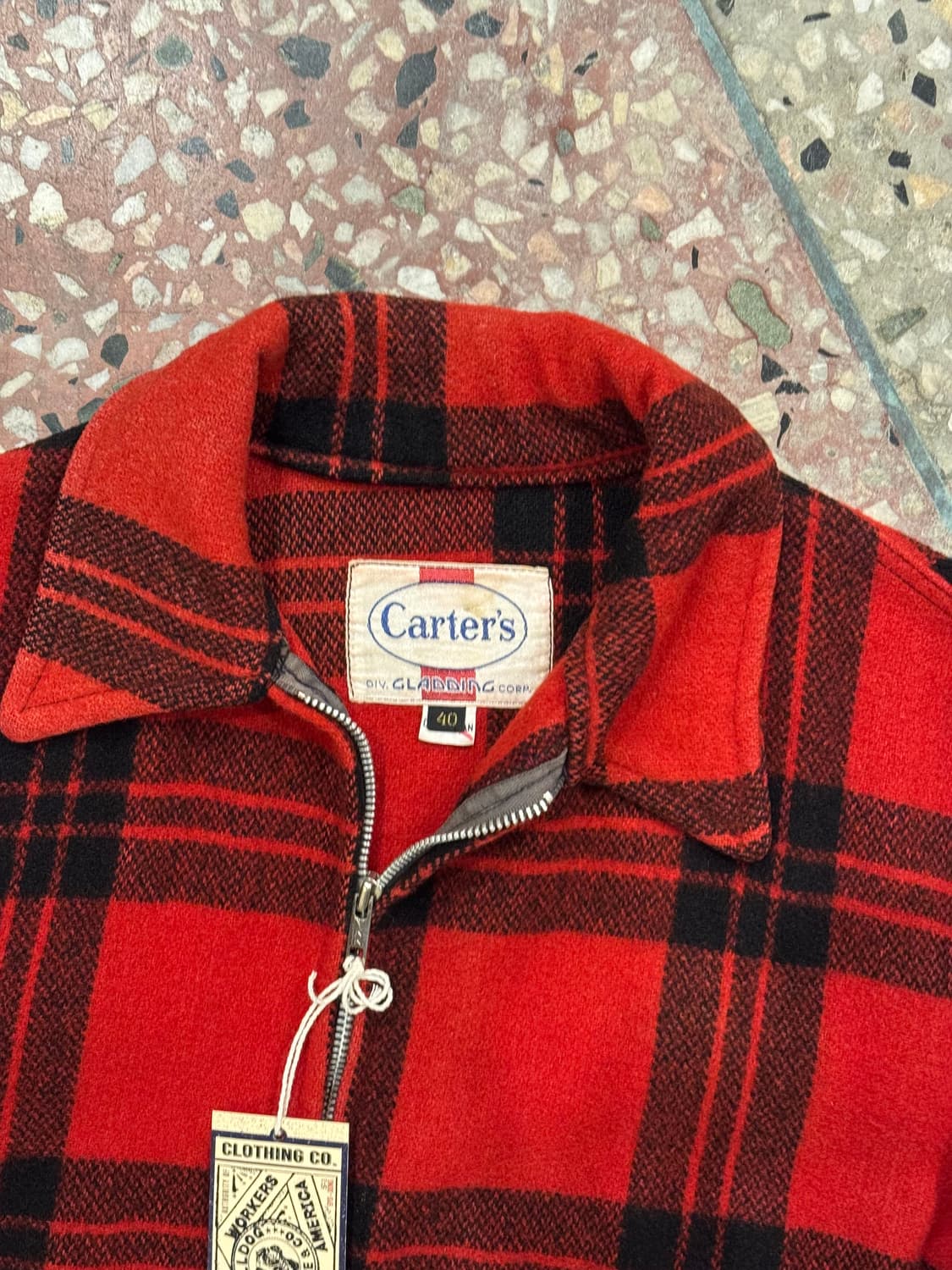 70s Carters 울 버팔로 체크 헌팅 자켓 상품이미지5