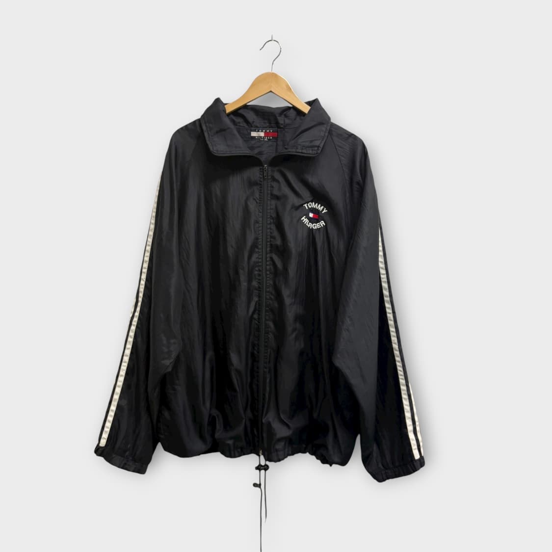 90‘s 타미힐피거 빅로고 블랙 바람막이 XL 상품이미지3