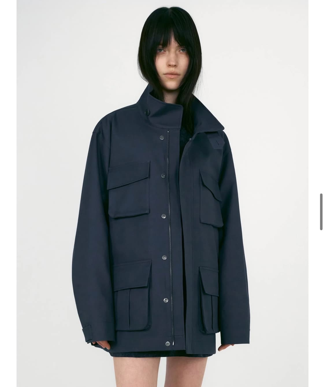 로우클래식 - 코튼 사파리 자켓 (그레이쉬 블루 M사이즈) 상품이미지1