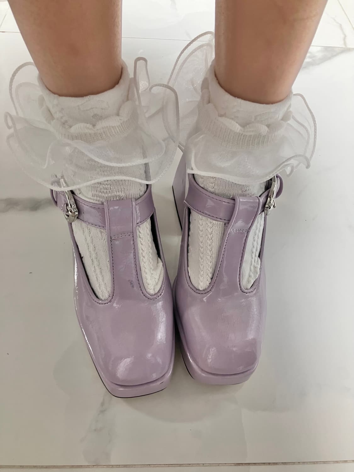 로리타 갸루 Circus NY 라벤더 통굽 메리제인 슈즈 235 상품이미지1