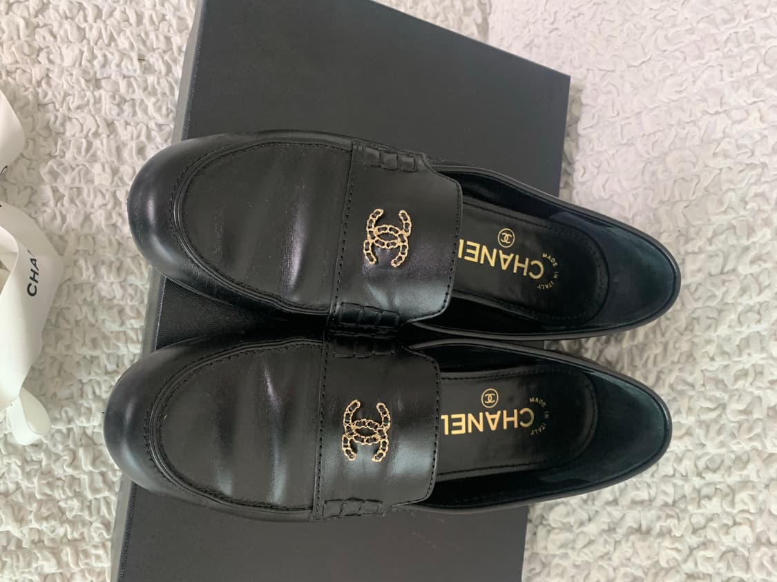 [정품] 샤넬 19 체인 모카신 로퍼 G35067 / 37사이즈 상품이미지4