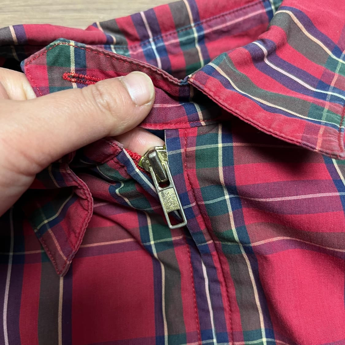 100 폴로 랄프로렌 빈티지 체크 바라쿠타 블루종 자켓 상품이미지4