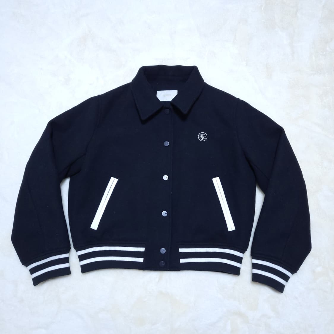 프로젝트 여성 울 바시티자켓 85 네이비 상품이미지3